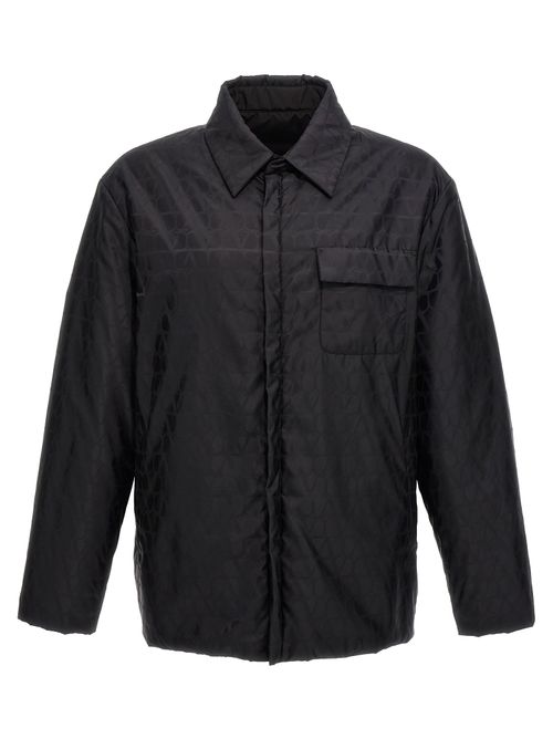 Reversible Nylon Padded Jacket — Black