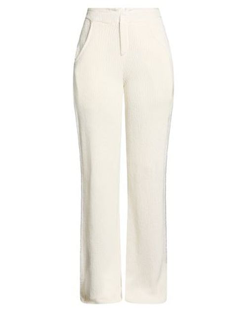 Woman Pants Off white Size S Linen, Cotton, Nylon