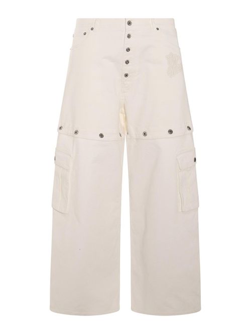 White Cotton Blend Jeans