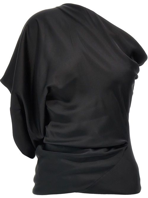 One-shoulder' top - Black