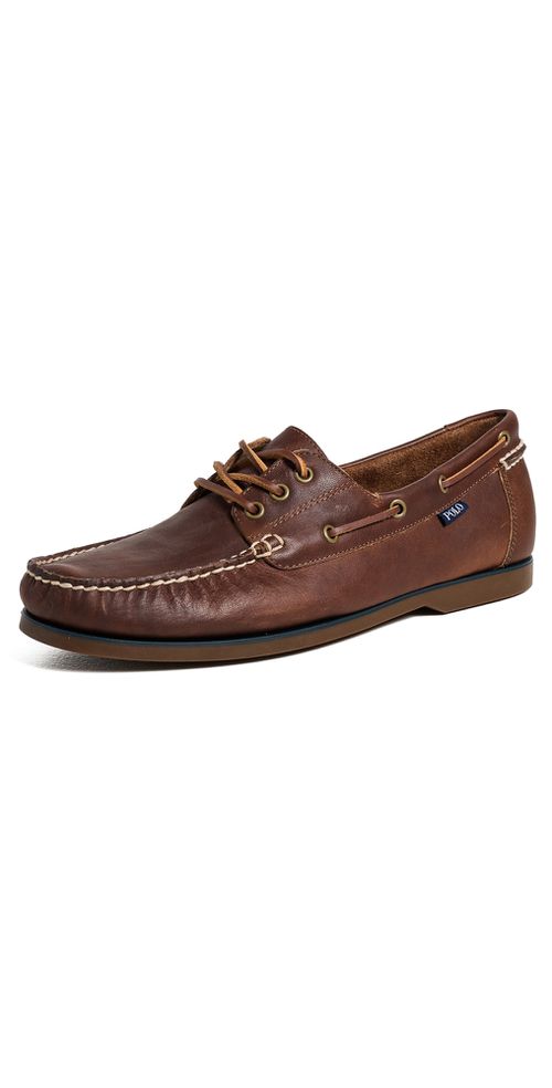 Bienne Tumbled Leather Boat Shoes Tan