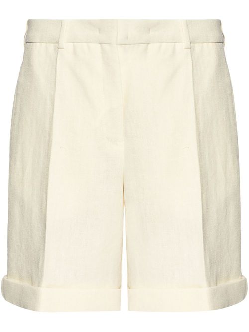 Tailored knee-length shorts - Neutrals