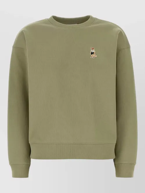 Maison Kitsuné - cotton sweatshirt crew neck long sleeve