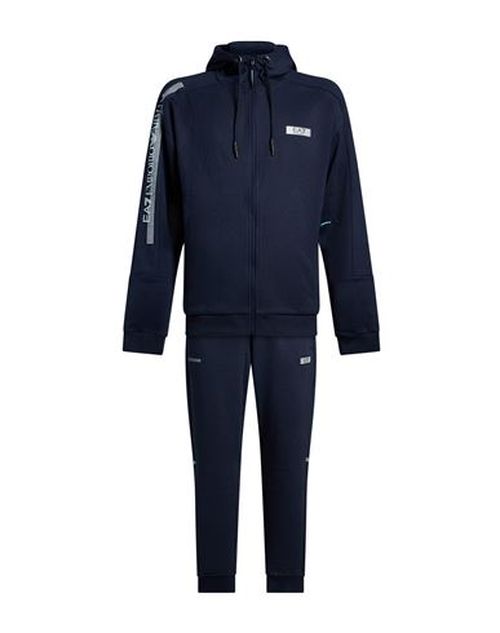 Man Tracksuit Navy Size M Polyester, Cotton