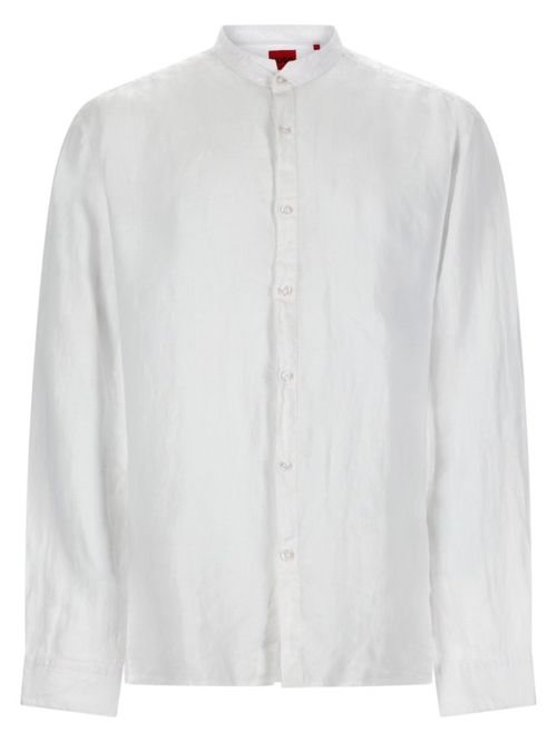 White Regular Solid Shirt