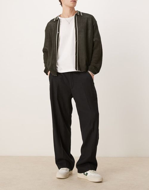 Abercrombie & Fitch loose carpenter pants in black
