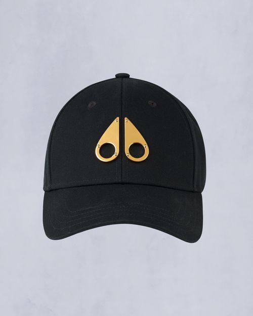 Moose Knuckles - Gold Series Logo Icon Baseball Cap - Color: Black