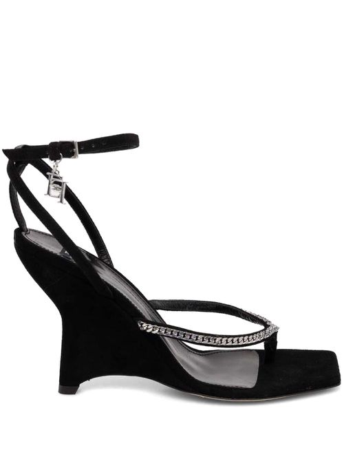 100mm suede wedges - Black