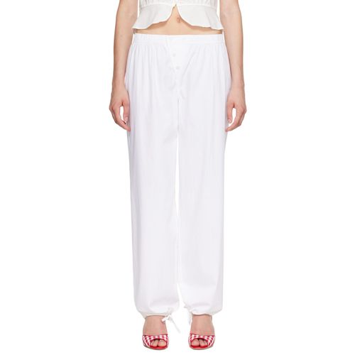 White Poplin Trousers