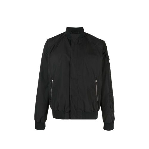 Polyester Bomber Jacket — Black