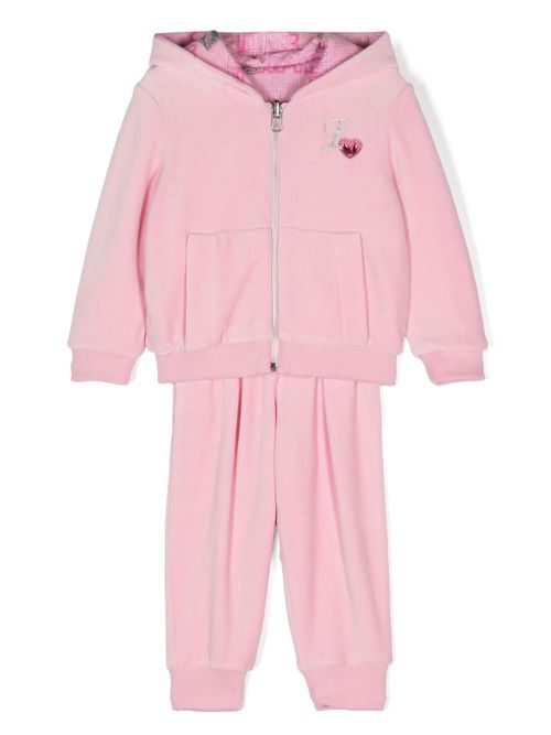 Logo-print terry-cloth tracksuit - Pink