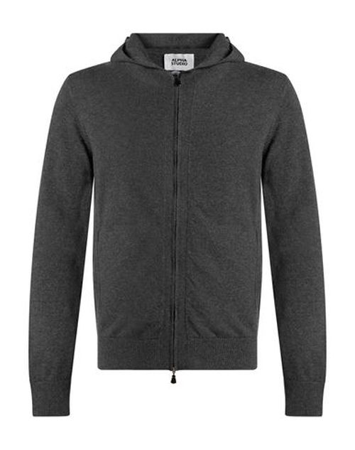 Man Cardigan Charcoal Size 38 Wool