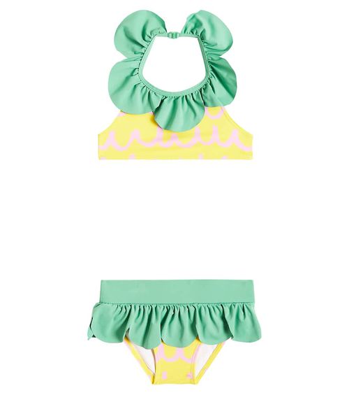 Stella McCartney Kids Printed ruffled bikini