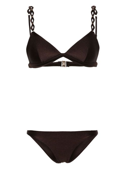 August Diamond Trim Tri bikini - Brown