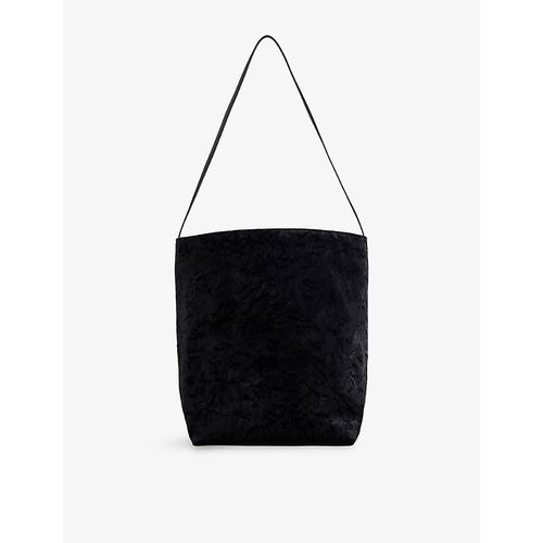 Womens Small Crushed Velvet Bucket Bag