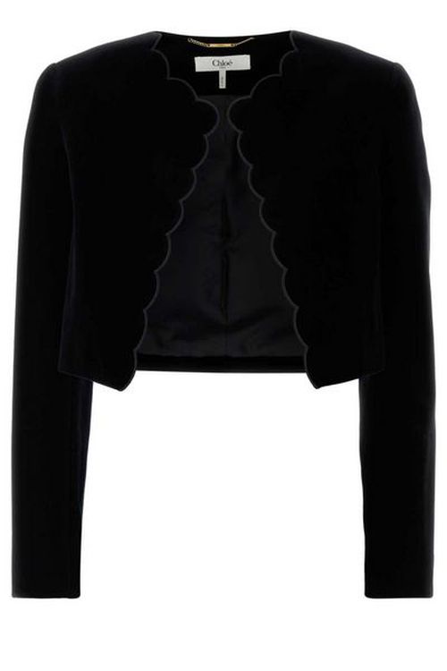 Chloé Velvet Scalloped Spencer Jacket