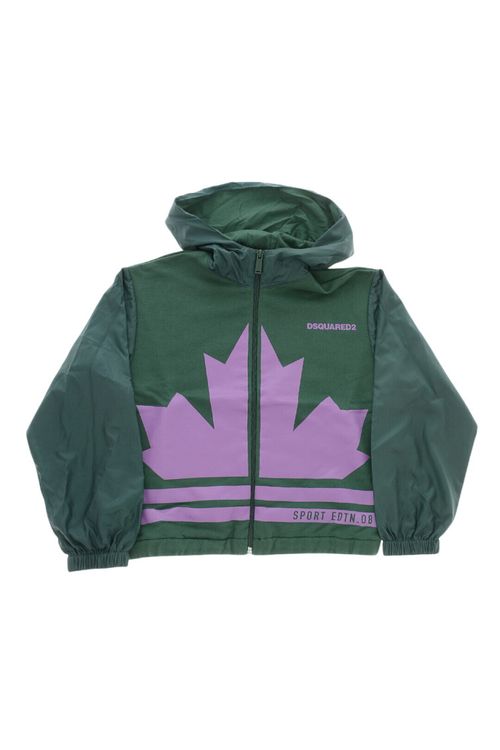 Boys Green Graphic Jacket