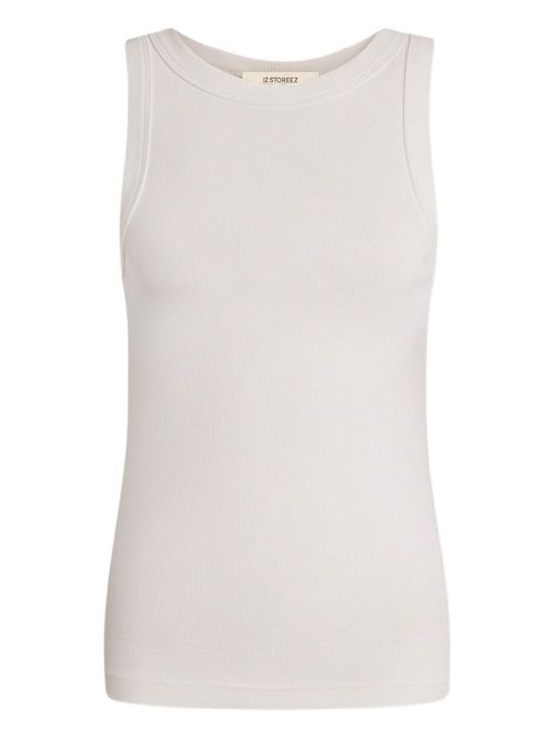 Ribbed tank top - White