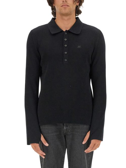 Black Solid Shirt Collar Polo