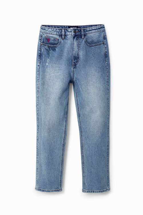 Straight ankle grazer jean