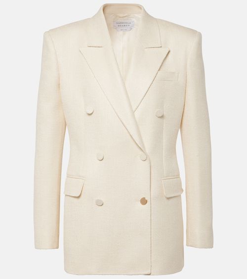 Gavin double-breasted silk and wool blazer