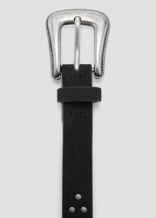 Studded leather belt black - Kids - 