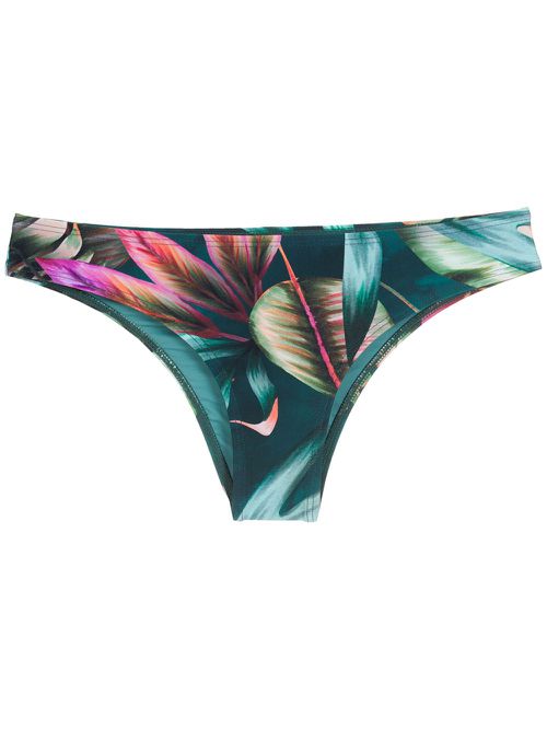 Leaf-print bikini bottoms - Green