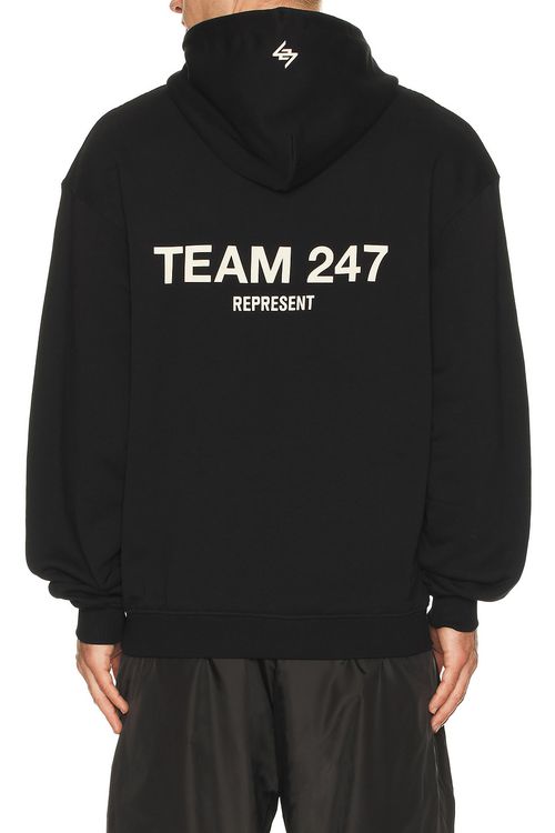 247 Team 247 Oversized Hoodie in Jet Black - Black. S also in M, XL/1X