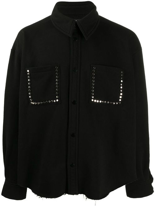 Embellished oversized shirt - Black