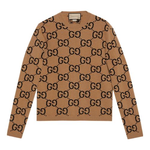 GG Wool Jacquard Sweater 'Camel Black'