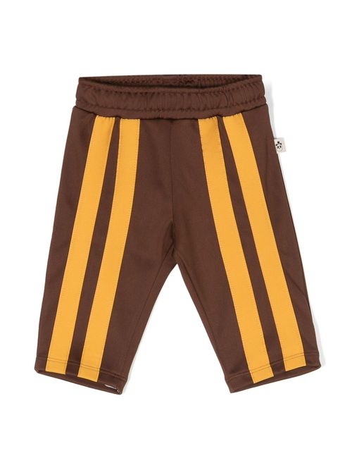 Stripe-detail track pants - Brown