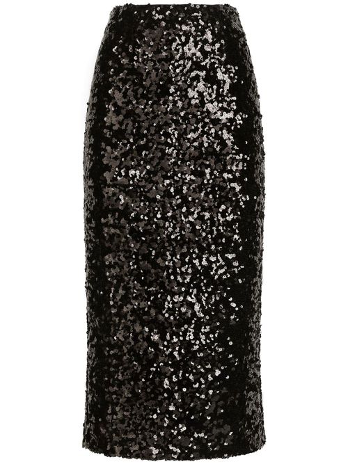 돌체앤가바나 여성 sequinned pencil midi skirt - 블랙 F4CRGTHLMZM