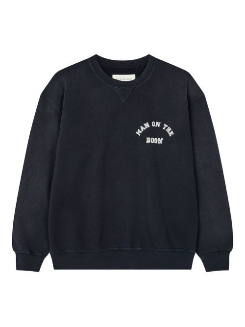Logo-print crew-neck sweatshirt - Black