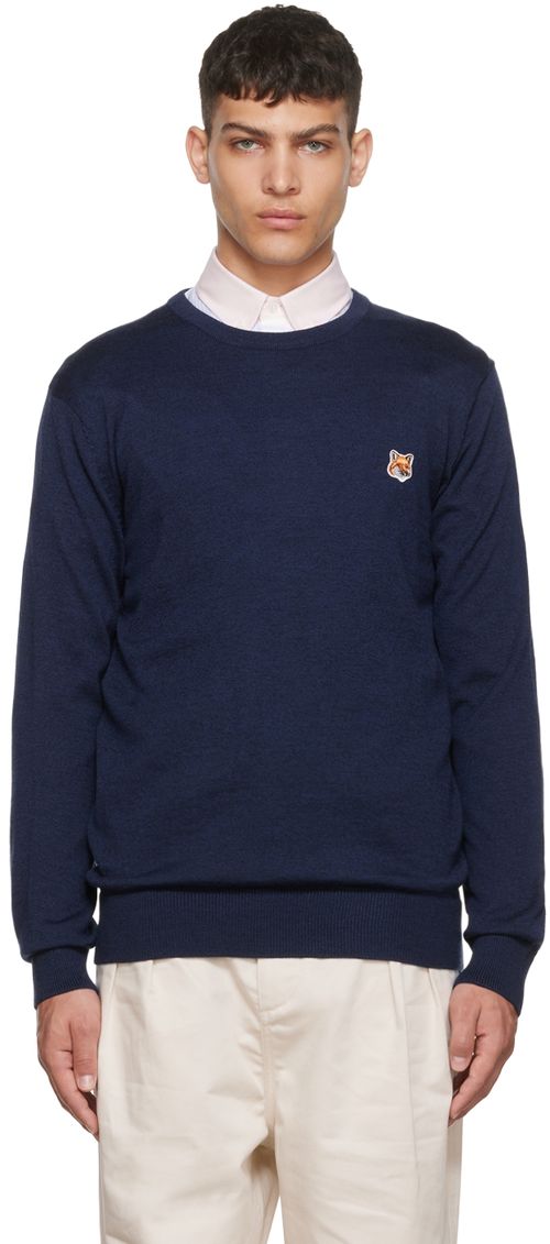 Navy foxhead sweater
