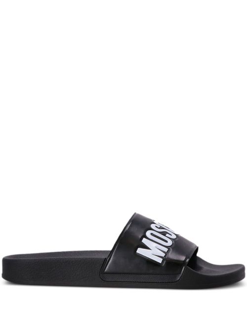 Logo-embossed slides - Black