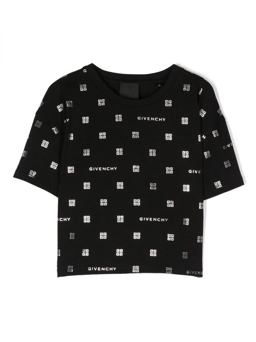 4G logo print T-shirt - Black