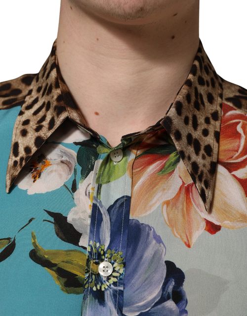 Floral Animal Print Shirt — Multicolor