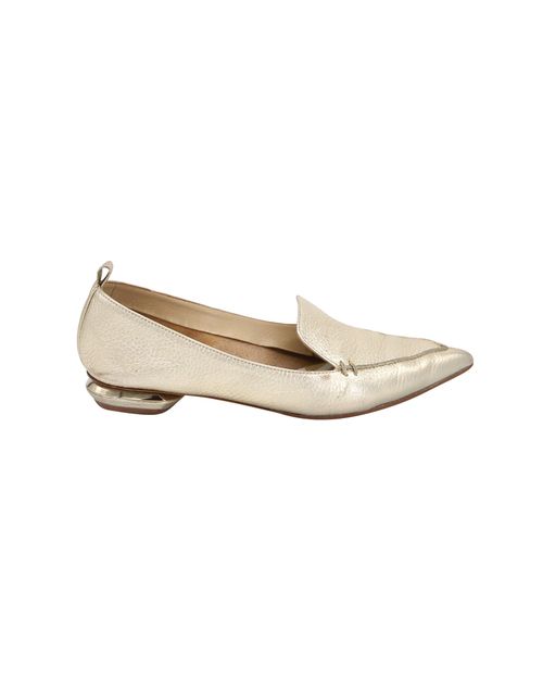 Beya Loafers in Gold Leather