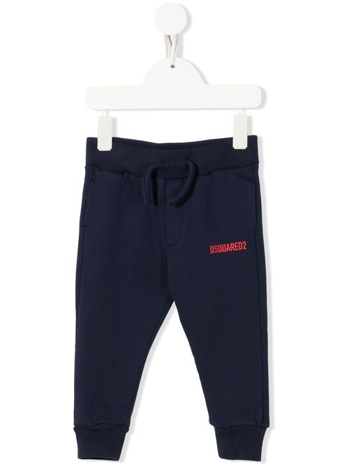 Logo-print track pants - Blue
