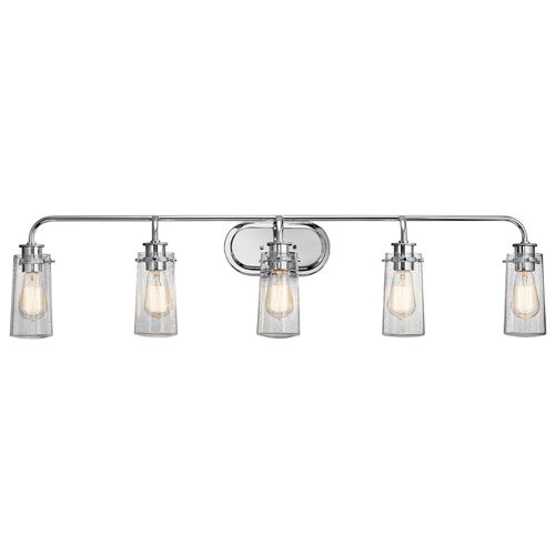 Braelyn 5-Light 44" Bathroom Vanity Light in Chrome