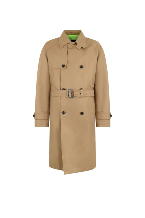Double-Breasted Trench Coat — Beige