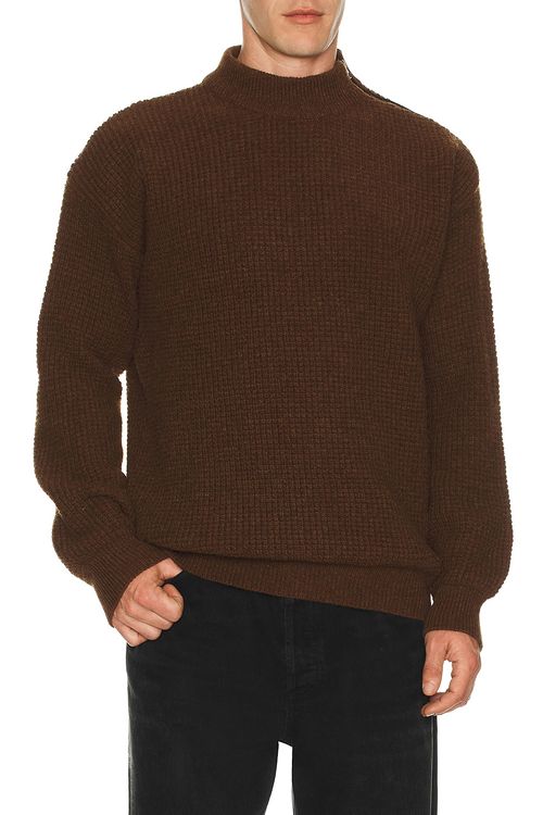 Barbour Gearstone Textured Knit Sweater in Umber - Brown. L also in M, XL/1X