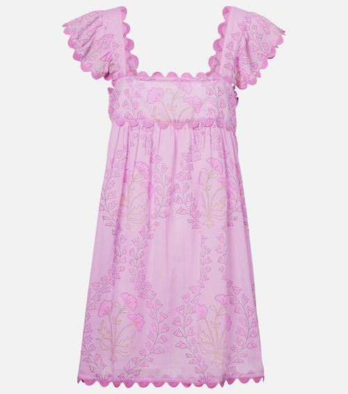 Ruffled cotton minidress