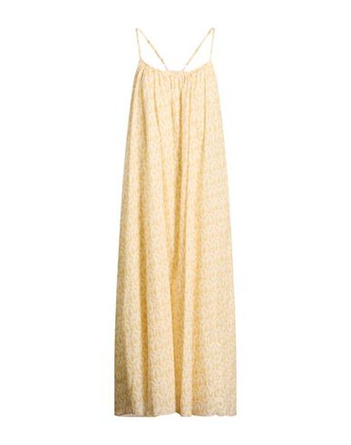 Woman Midi dress Mustard Size 4 Viscose
