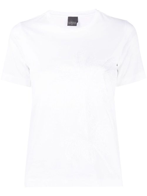 Embroidered cotton T-shirt - White