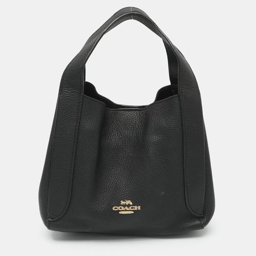 Coach Hadley 21 Black Leather Hobo
