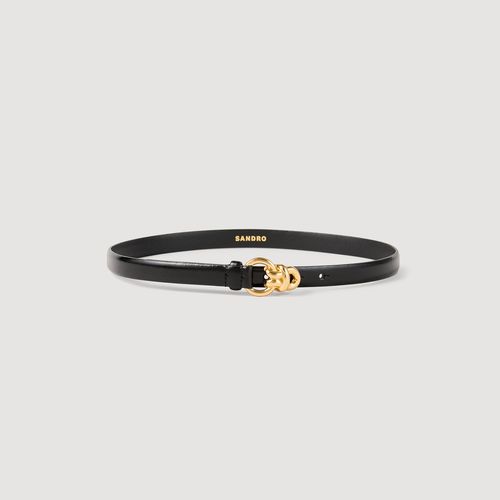 Slim leather belt