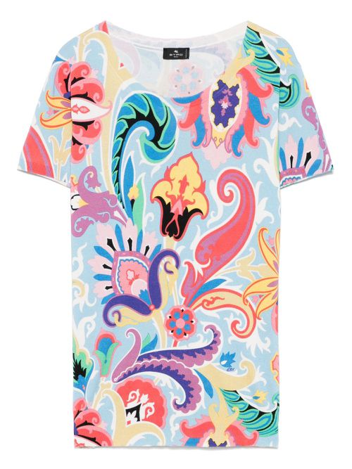 ETRO paisley-print T-shirt - Blue