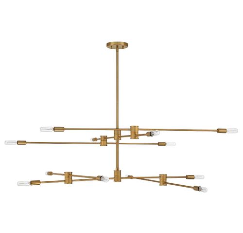 Lyrique 12-Light Chandelier in Warm Bra