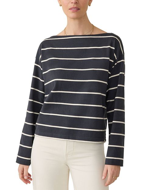 Sport Jersey Boatneck Top